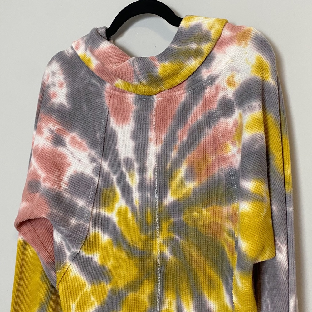 Anthro Pilcro Angie Tie Dye Cowl Neck Thermal Top - Picture 9 of 9